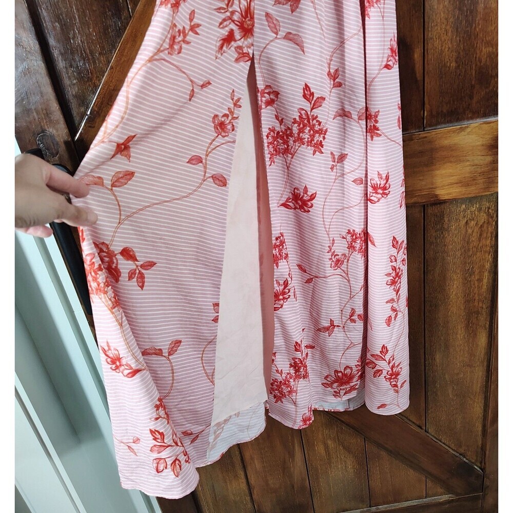 Badgley Mischka Womens Floral Halter Maxi Dress 8 Resort Vacation Boho NWT - Picture 11 of 13